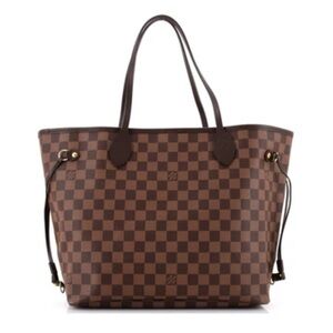 Louis Vuitton Damier Ebene Checkerboard Brown Tote